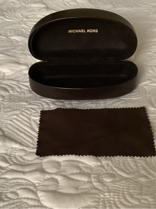 Michael Kors Other - Michael Kors Brown Hard Shell Sunglasses Case with Cleaning Cloth